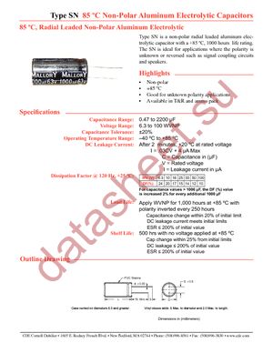 SN220M035ST datasheet  